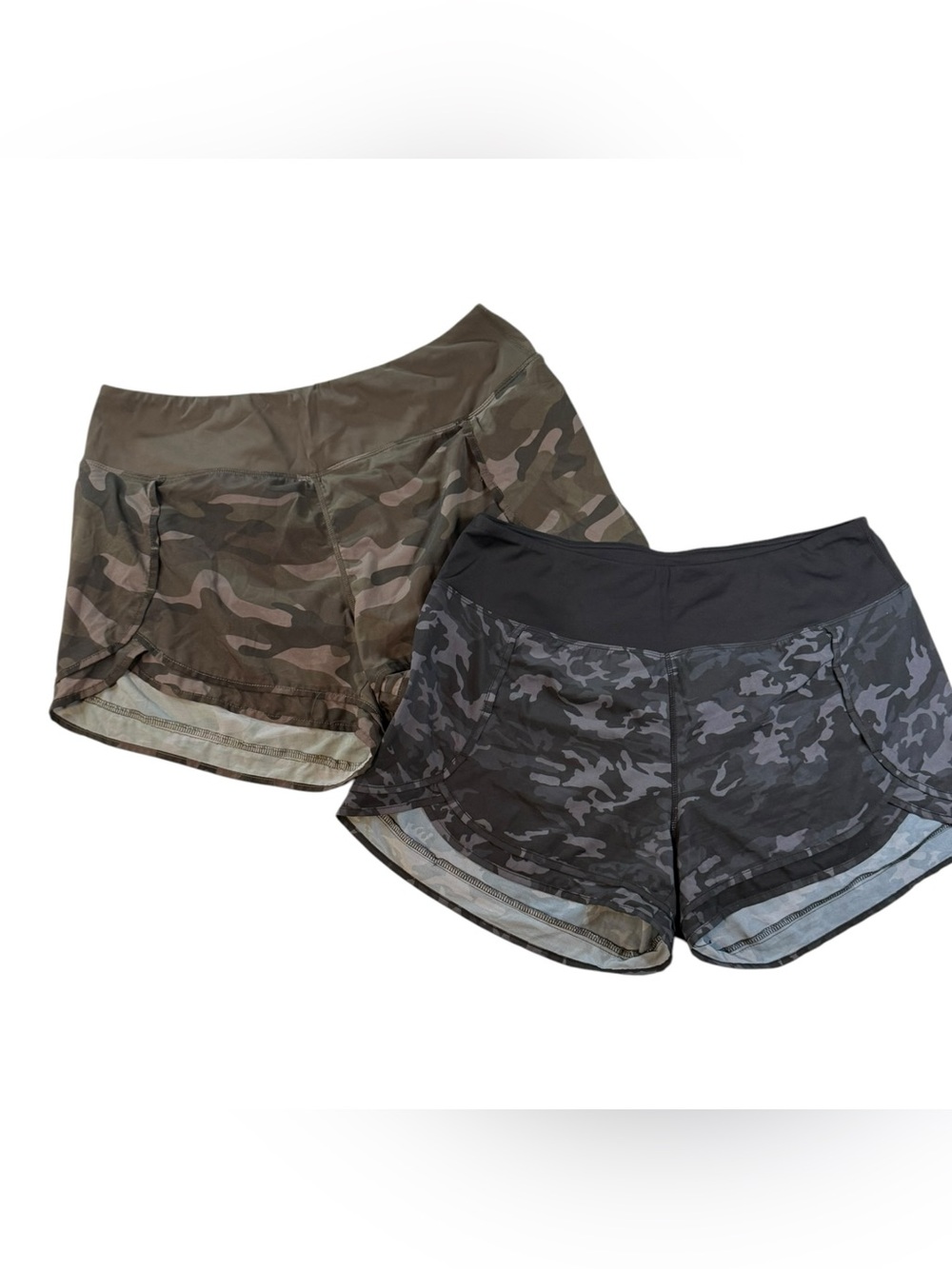 Soothefeel Womens XL Athletic Shorts Lot 2 Camo Running Gym Lounge